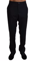 Black Wool Stretch Dress Trousers Pants 3