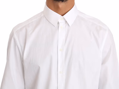 White Cotton GOLD Dress Shirt