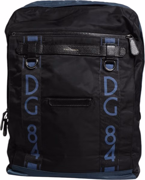 Black Nylon DG Logo School Backpack Bag