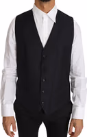Gray Wool Silk Waistcoat Vest 4