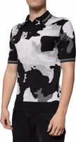 Multicolor Camouflage Collared Polo T-shirt 2