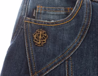 Blue Cotton Stretch Low Waist Jeans 3