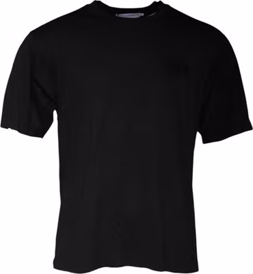 Black Cotton Crew Neck Short Sleeves T-shirt
