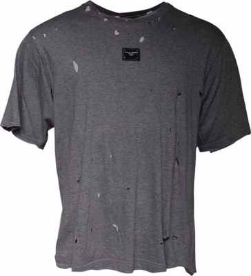 Gray Logo Crew Neck Short Sleeves T-shirt