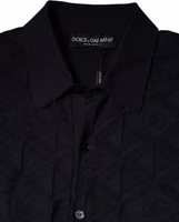 Black Silk Crew Neck Men Cardigan Sweater 3