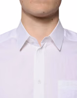 White Cotton Long Sleeves GOLD Dress Shirt 4