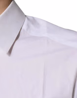 White Cotton Long Sleeves GOLD Dress Shirt 5