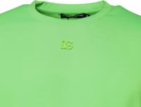 Green Logo Polyester Crew Neck T-shirt 2