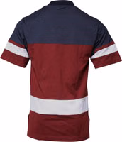 Multicolor Cotton Vneck Short Sleeve T-shirt 4