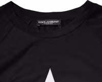 Black Logo Print Cotton Crew Neck T-shirt 5