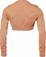 Beige Wool Crewneck Pullover Cropped Sweater 4