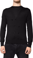 Black Cashmere Button Down Cardigan Sweater 1