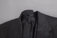 Gray Cotton Single Breasted Formal Blazer 4