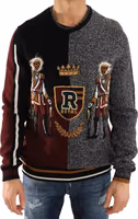 Multicolor KING Knight Monkey Knitted Cashmere Wool Sweater 1