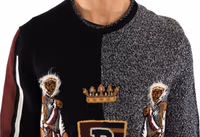 Multicolor KING Knight Monkey Knitted Cashmere Wool Sweater 3