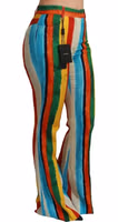 Multicolor Flared Riga Pittorica Pants 2