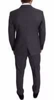 Gray Wool Men Formal 2 Piece MARTINI Suit 1