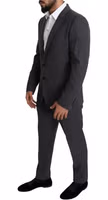 Gray Wool Men Formal 2 Piece MARTINI Suit 2