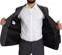 Gray Wool Men Formal 2 Piece MARTINI Suit 5