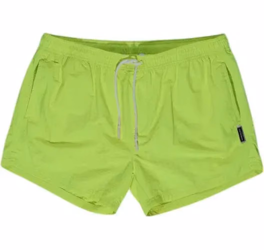 Yellow Polyester Swim Shorts
