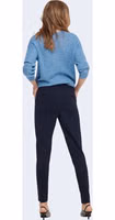 Blue Viscose Casual Pants 3