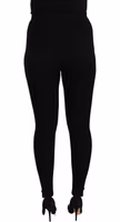 Black High Waist Stretch Pants Tights 4