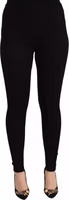 Black High Waist Stretch Pants Tights 5