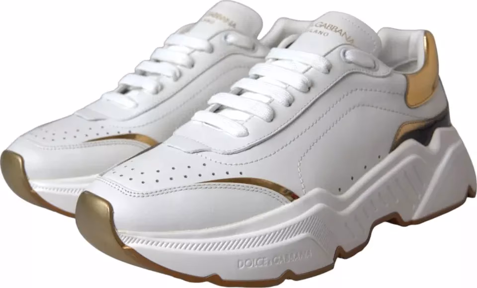 White Gold DAYMASTER Leather Sneakers Men Shoes