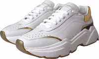 White Gold DAYMASTER Leather Sneakers Men Shoes 1