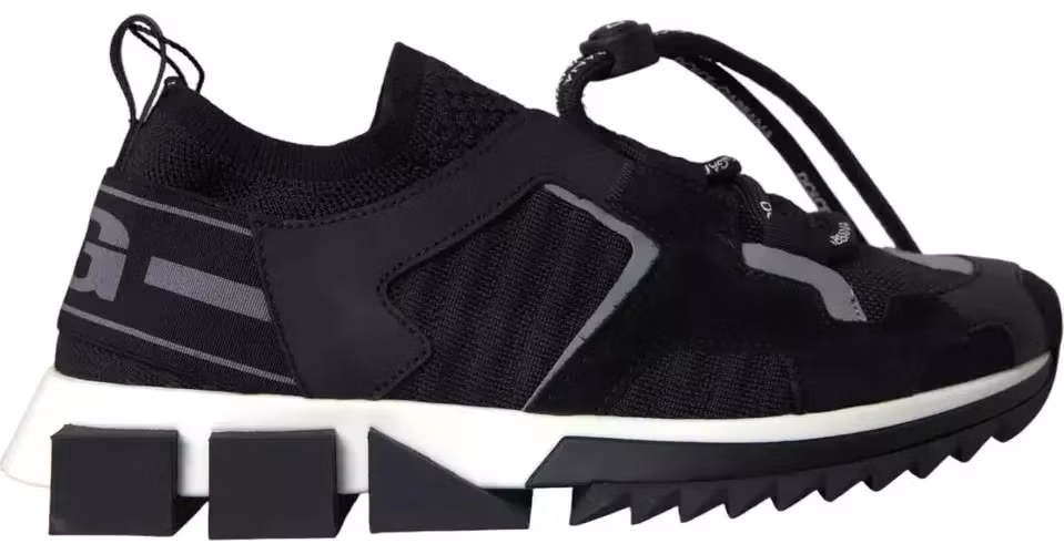 Black White Logo Sorrento Mens Sneakers Shoes