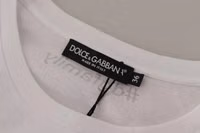 White #DGFamily Patch Top Cotton T-shirt 3