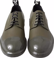 Green Leather Rubber Sole Dress Shoes 1