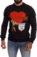 Black Cupid Print Hoodie Sweatshirt Sweater 5