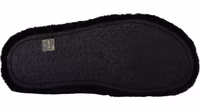 Black Polyester Faux Fur Mens Flats Sandals Shoes 3