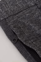 Gray Chevron Viscose Skinny Pants 4