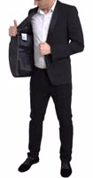 Black Wool Single Breasted MARTINI Blazerclothing 3