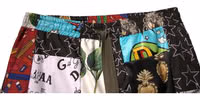 Multicolor Patchwork Cargo Bermuda Shorts 4