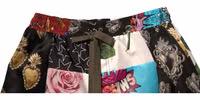 Multicolor Patchwork Cargo Bermuda Shorts 4