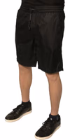 شورت جيرسي أسود من البوليستر بخصر متوسط 2