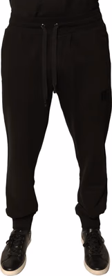 Black Cotton Jogger Men Sweatpants Pants