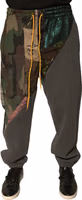 Multicolor Patchwork Cotton Jogger Sweatpants Pants 1
