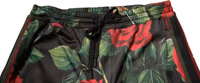 Black Floral Polyester Jogger Sweatpants Pants 4