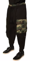 Black Camouflage Cotton Jogger Cargo Pants 2