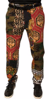 Multicolor Patchwork Men Dress Pants 1