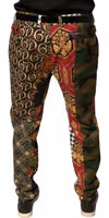 Multicolor Patchwork Men Dress Pants 3