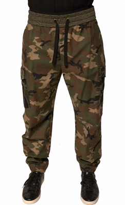 Multicolor Camouflage Cargo Sweatpants Pants