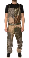 Multicolor Patchwork Camouflage Overall Pants 1
