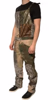Multicolor Patchwork Camouflage Overall Pants 2