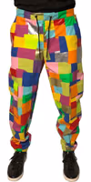 Multicolor Cotton Patchwork Men Cargo Pants 1