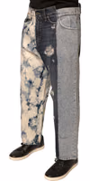 Multicolor Patchwork Cotton Straight Men Denim Jeans 2